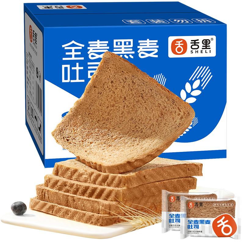 plus：舌里 黑麦全麦面包1000g*7件 69.92元（合9.99元/件）