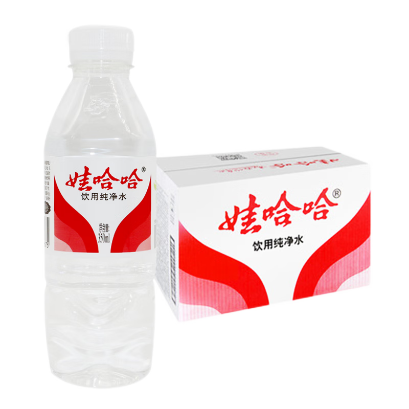 WAHAHA 娃哈哈 纯净水 350ml*24瓶 整箱装 小瓶装饮用水 会议接待用水 出游用水 