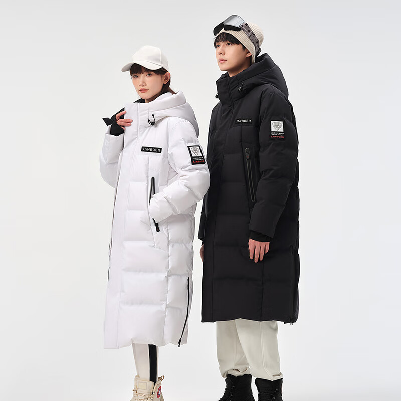 坦博尔 鹅绒连帽长款羽绒服 男女同款 589.35元 - 86线报