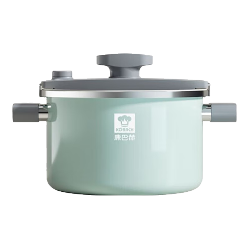 康巴赫 双层珐琅微压锅 5.5L 清新绿 189元