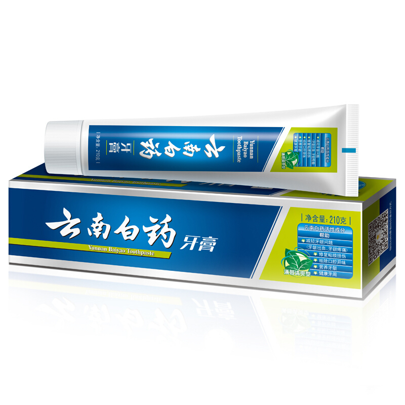 云南白药牙膏 牙膏 薄荷清爽型 210g 33元