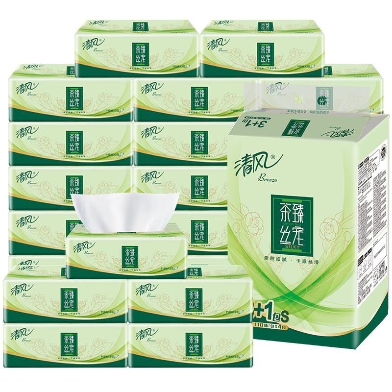 清风 茶臻丝宠系列 抽纸 16.74元