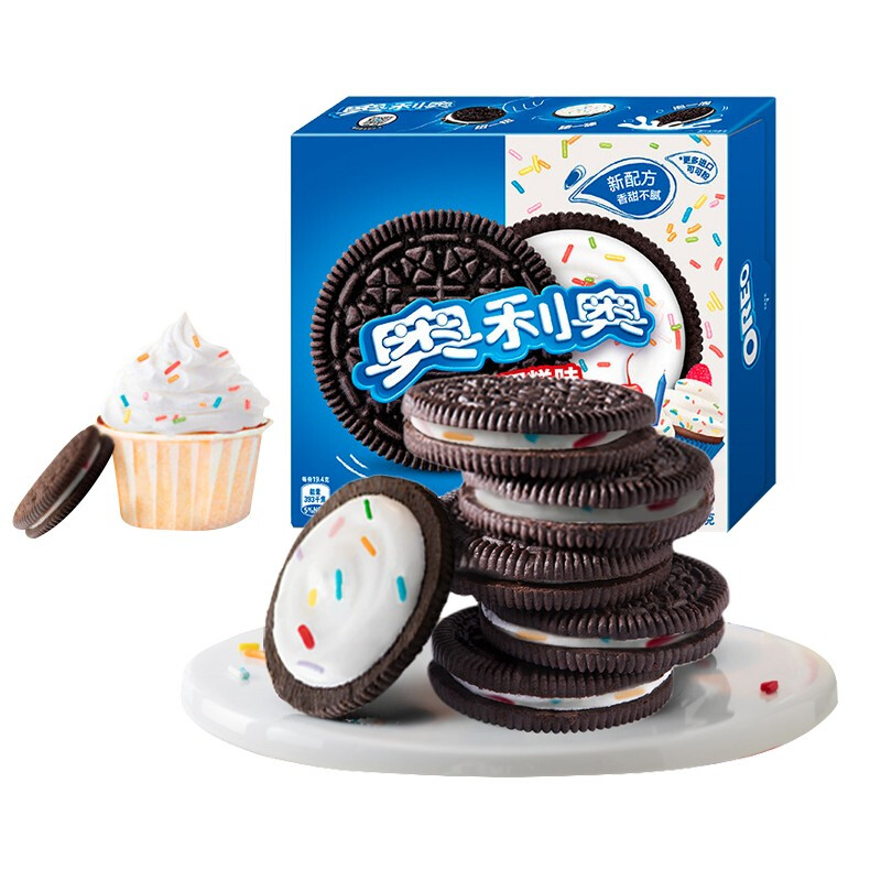 OREO 奥利奥 夹心饼干 生日蛋糕味 388g 20.66元（需用券）