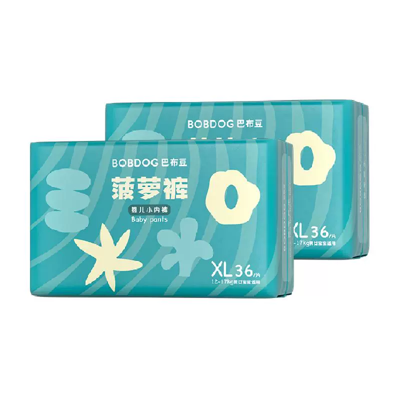 BoBDoG 巴布豆 新菠萝拉拉裤箱装 XL72片 ￥60.65