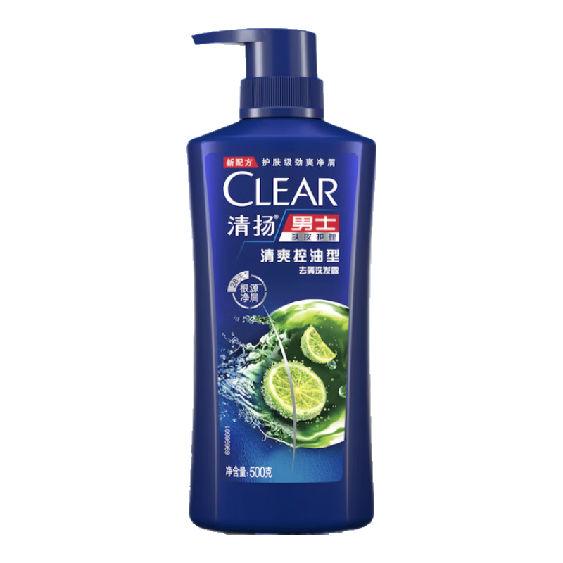 PLUS会员：CLEAR 清扬 男士去屑洗发水清爽控油型500g+100g*2 72.92元（合36.46元/件