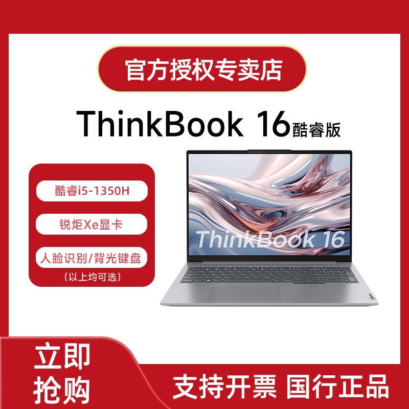 ThinkPad 思考本 联想ThinkBook16 i5-13500H 16英寸轻薄时尚商务办公笔记本电脑 4139元