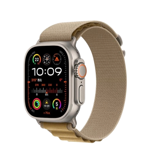 PLUS会员：Apple 苹果 Watch Ultra 2 智能手表 GPS+蜂窝款 49mm 原色钛金属表壳 小麦