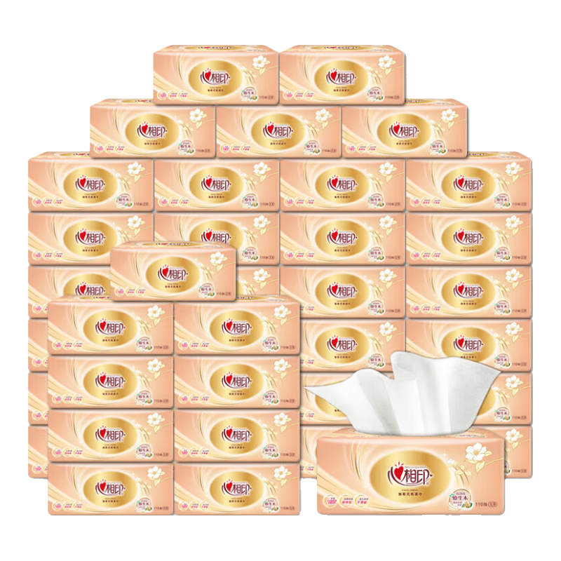 心相印 Mind Act Upon Mind 心相印 抽纸 3层110抽24包(125*180mm) 29.58元