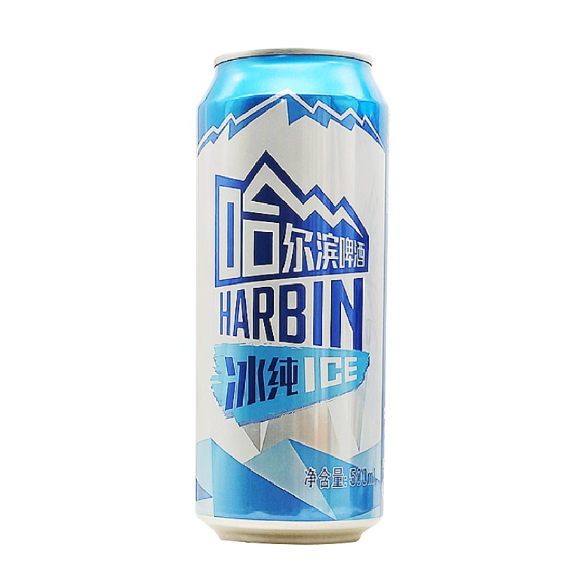 哈尔滨啤酒 冰纯新500ml*18听 整箱啤酒罐装促销装 49.9元（需用券）