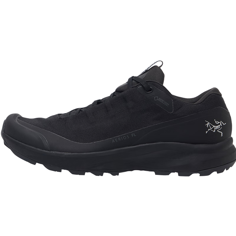 ARC'TERYX 始祖鸟 AERIOS FL GTX GORE-TEX 防水 男子 徒步鞋 BLACK/PILOT/黑色/航空灰 6.5 