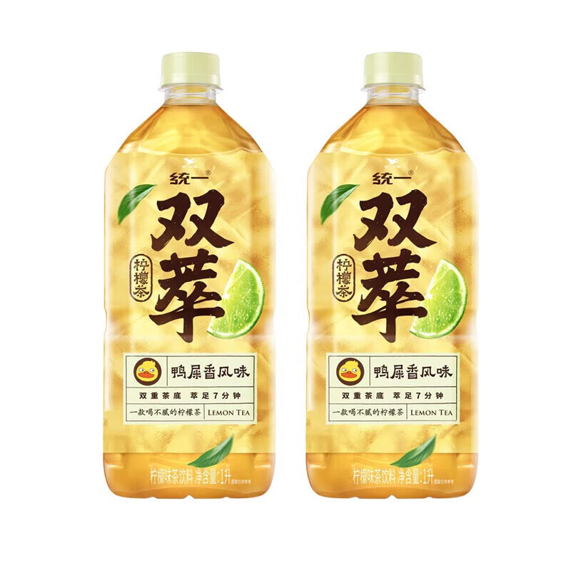 统一 鸭屎香柠檬茶1L*2瓶 7.41元（需用券）