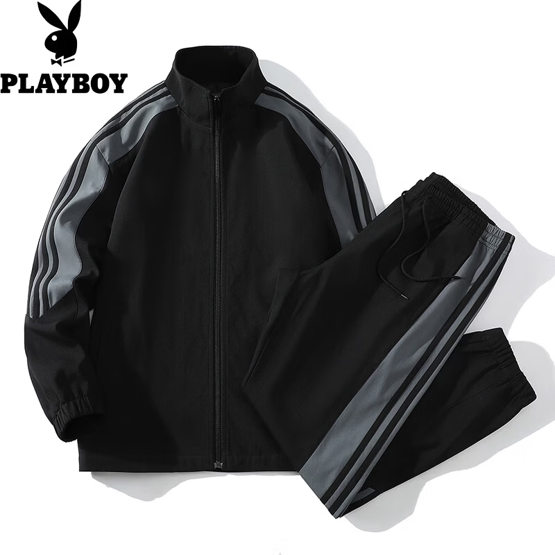 PLAYBOY 运动套装 新款潮流休闲青少年工装套装 2件套 69元 - 86线报