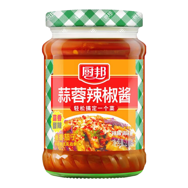厨邦 桂林风味辣椒酱 210g 蒜蓉款 3.9元