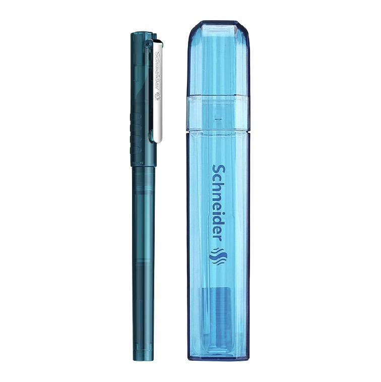 Schneider 施耐德 德国进口学生钢笔 BK406 水晶紫 EF尖 单支装带笔筒 墨囊需要