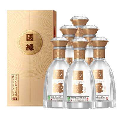 预售：今世缘 国缘对开 42度 柔雅型白酒 500ml*6瓶 整箱装 1580元 包邮（定金20