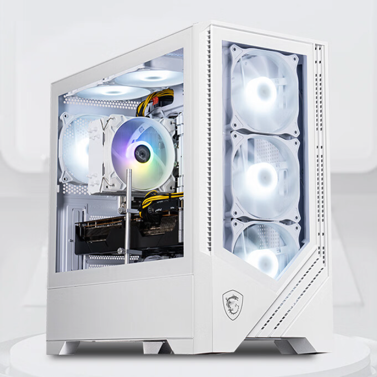 微星 宙斯盾S 游戏台式机 白色（酷睿i5-14600KF、RTX 4060Ti 8G、32GB、1TB SSD） 8799