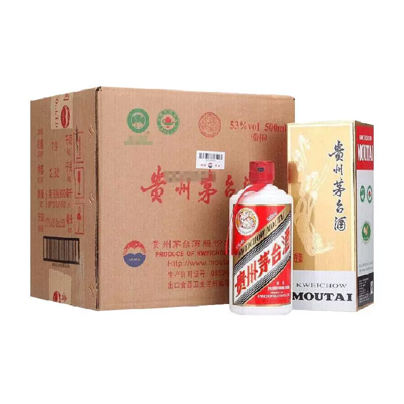 茅台 MOUTAI 53度飞天茅台 酱香型白酒 500ml*6瓶 ￥14300