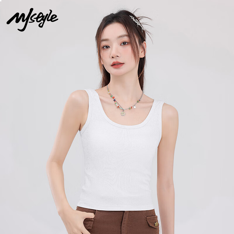 PLUS会员：MJ STYLE 方领背心 女 19.95元