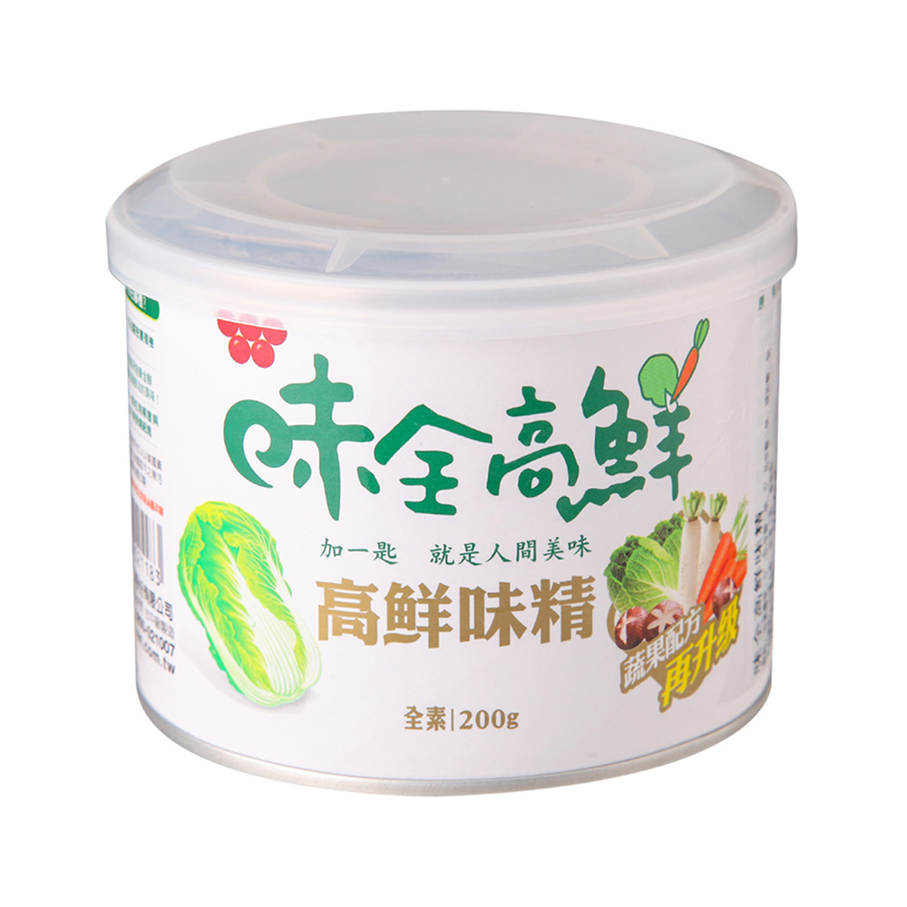 WEICHUAN 味全 中国台湾味全高鲜味精200g/罐高汤增鲜提味全素蔬菜配方 17.01元