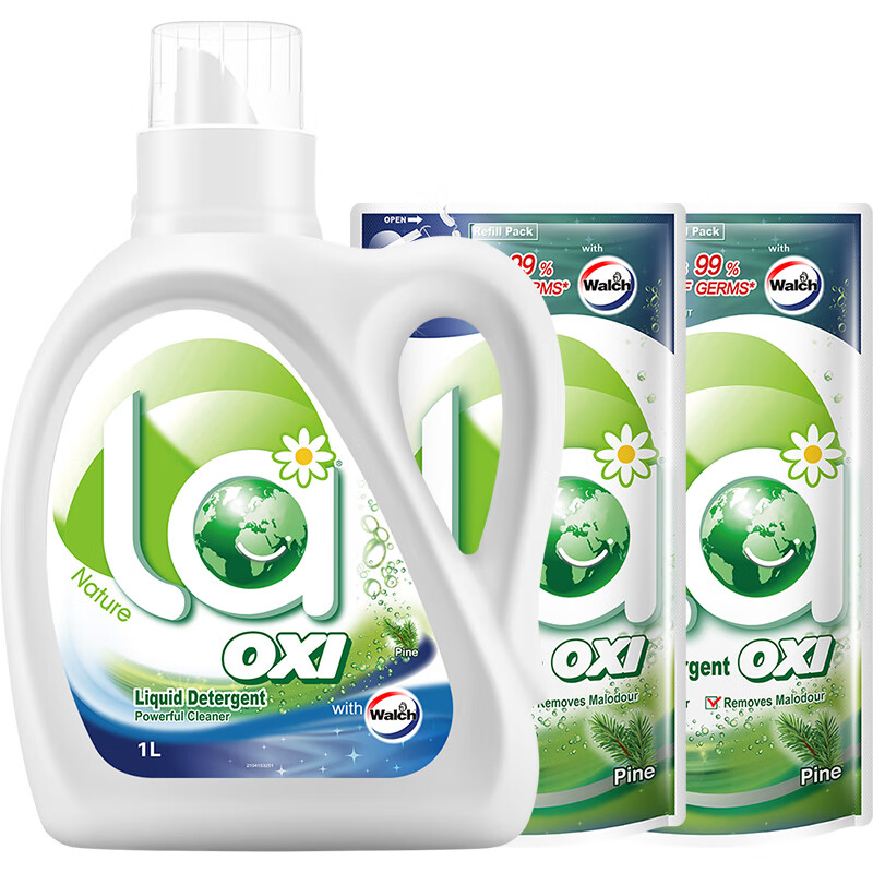 威露士 la有氧洗衣液松木香 4斤组合装 22.9元