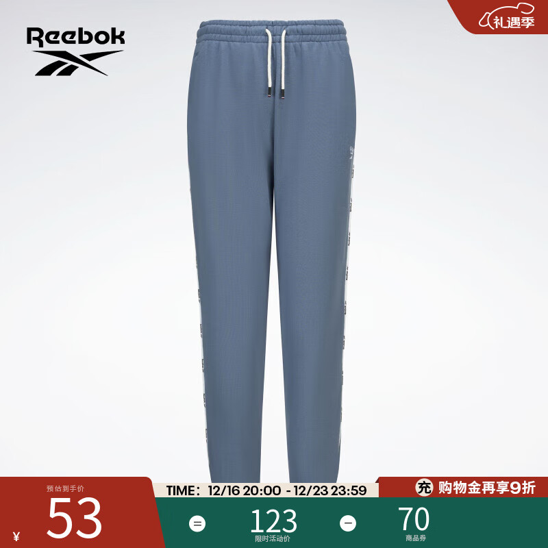 Reebok 锐步 女子PANTS经典滚条收口运动休闲抽绳款舒适卫裤 GA7389 M 35.7元