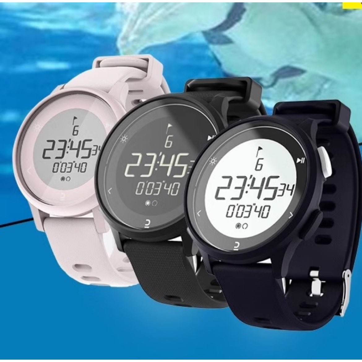 plus会员、需首购：迪卡侬 电子表防水W500运动手表*2件 多色 192.4元（合96.2元/件）