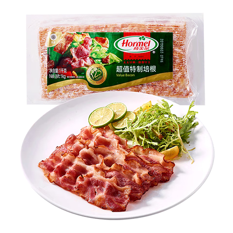 荷美尔（Hormel） 超值特制培根1000g 89.2元（需领券，合44.6元/件，折22.3元/斤