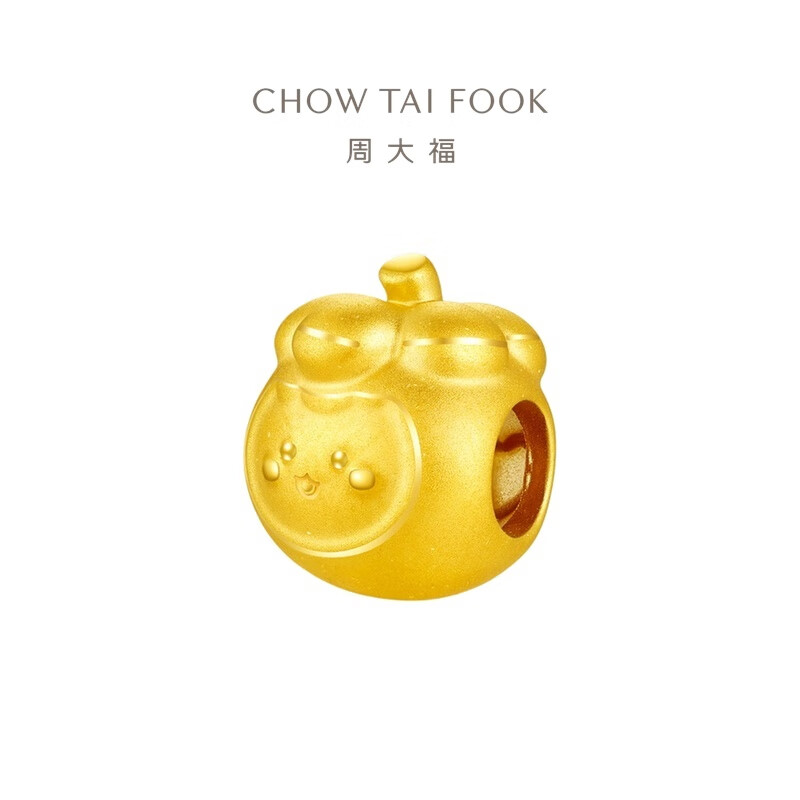 CHOW TAI FOOK 周大福 Funny趣玩 谐音梗食物果蔬足金黄金转运珠【多款可选】 EOR