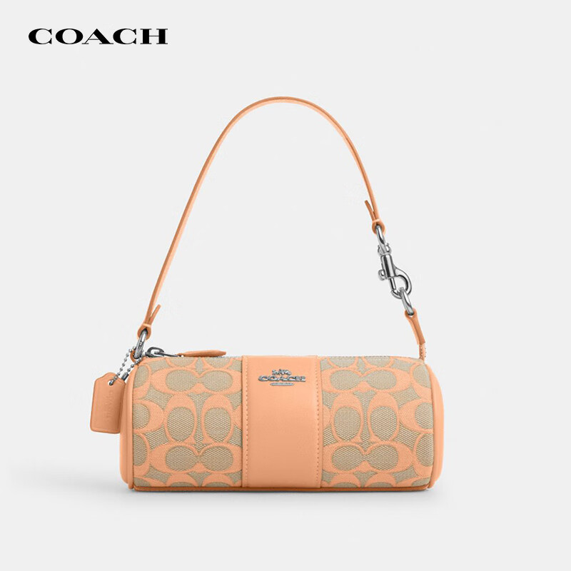 PLUS会员：COACH 蔻驰 女士圆筒单肩包 浅橘色 CU003SVS9W 597.35元包邮（需用券）