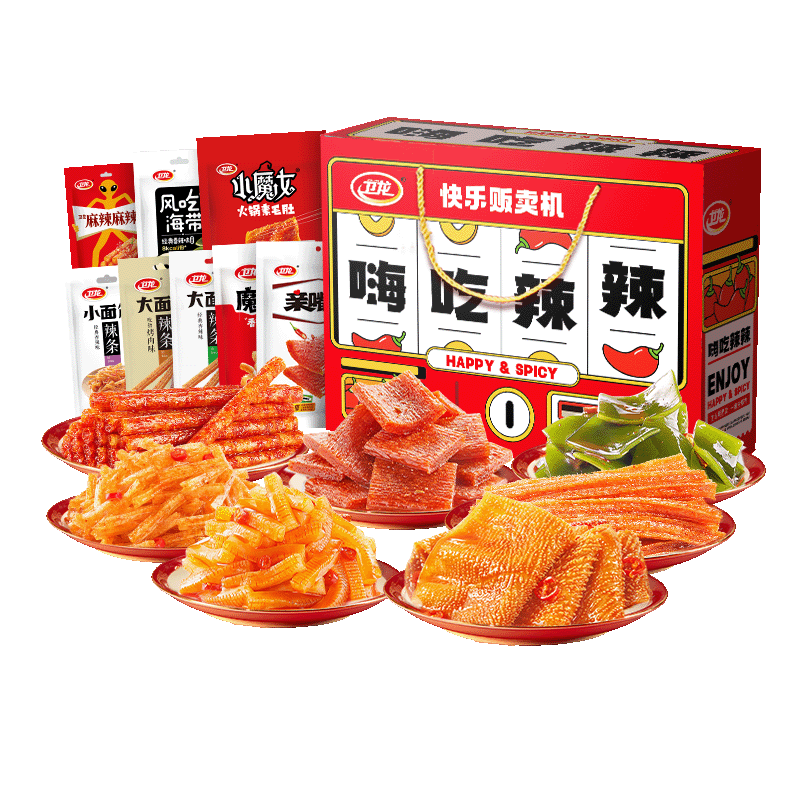 PLUS会员：卫龙 亲嘴烧 辣条 大小面筋 571g+赠同款1件 9.45元/件（共18.9元包邮