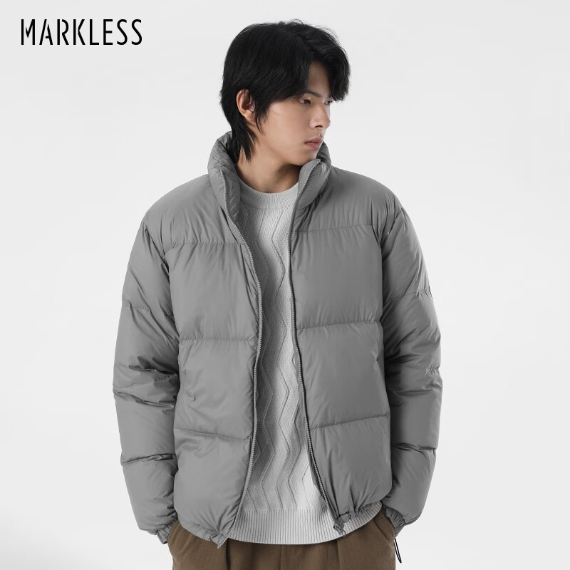 Markless 冬季90鹅绒羽绒服 YRB3306M-1 灰色 L 349元（需用券）