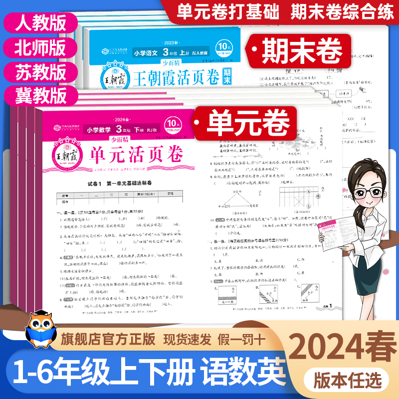 《王朝霞·期末/单元活页卷》（2024版、年级/科目/版本任选）