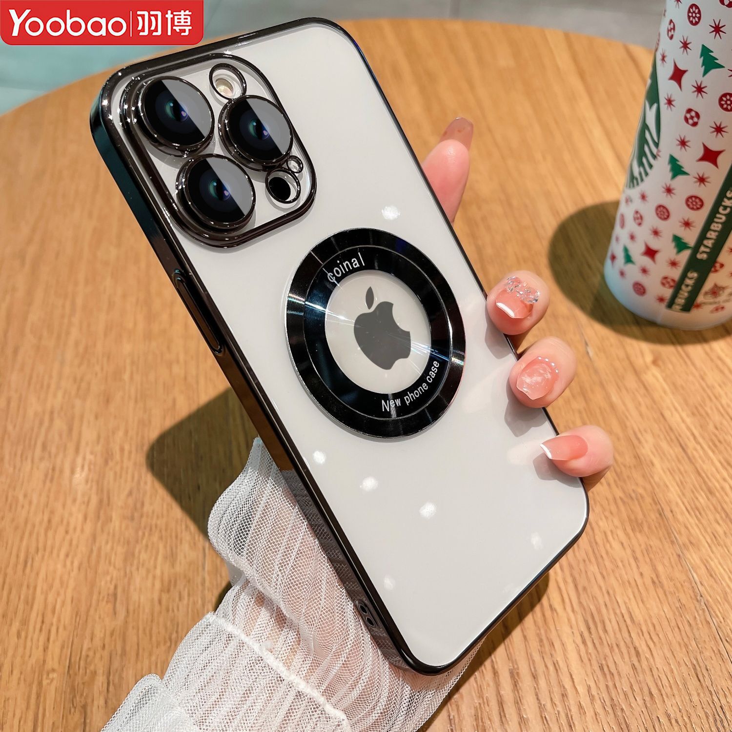 Yoobao 羽博 适用苹果14手机壳透明磁吸iPhone13全包镜头膜12promax电镀硬 24.92元