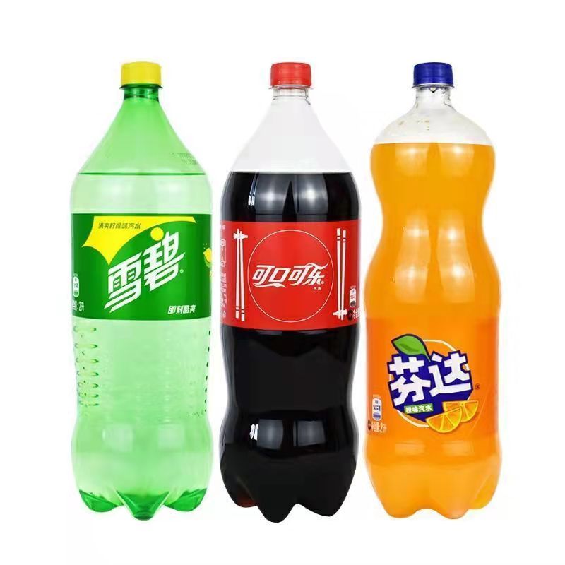 Coca-Cola 可口可乐 2瓶装2升可口可乐雪碧芬达橙味苹果味有糖 无糖零度大瓶