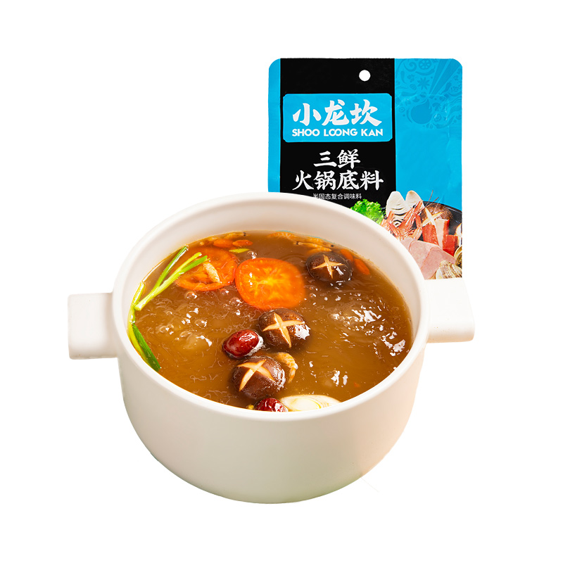 小龙坎 小龍坎 小龙坎火锅底料三鲜158g/袋四川特产清鲜骨汤不辣清汤家用调