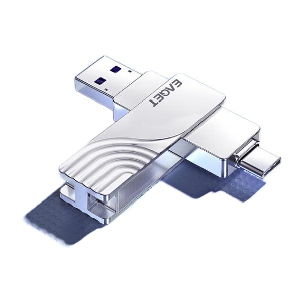 EAGET 忆捷 CF30 Type-C U盘 128GB USB3.2 41.9元（需用券）