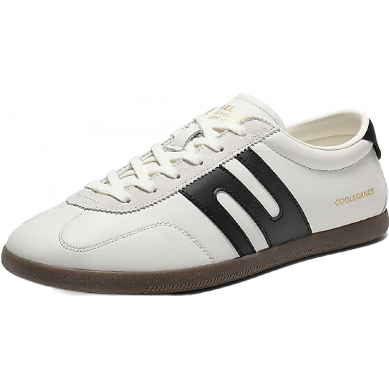 百丽 复古德训鞋 男士休闲板鞋 白/黑/灰 40 (250mm) 499元