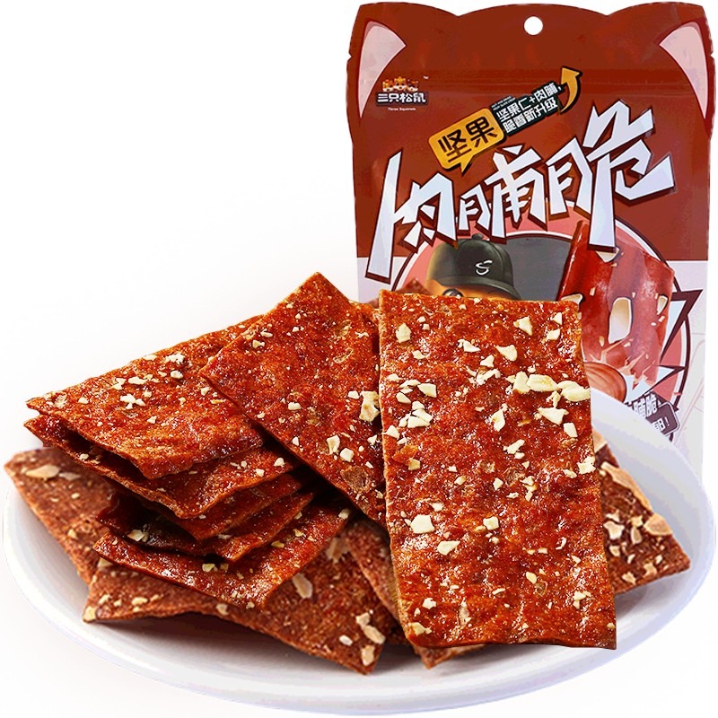 三只松鼠 猪肉脯自然片 150g 12.9元
