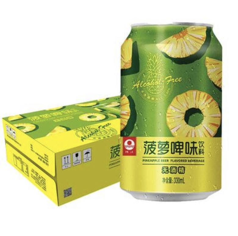 珠江啤酒 珠江 菠萝啤味饮料 330mL*12罐 无酒精果啤 16.9元