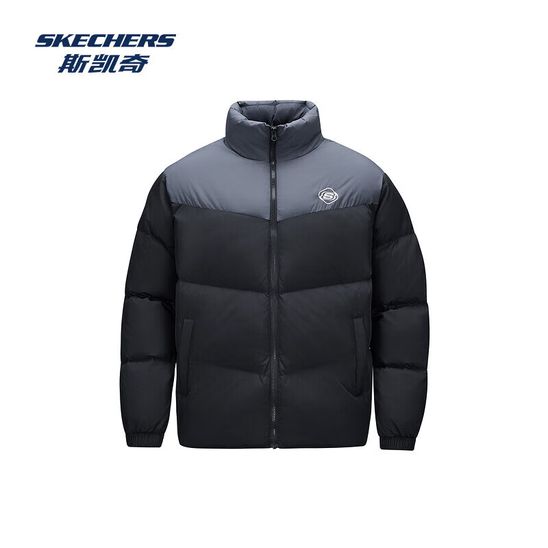 斯凯奇 羽绒服男女同款冬季加厚短款棉服面包服 碳黑/0018 274.5元（需用券）