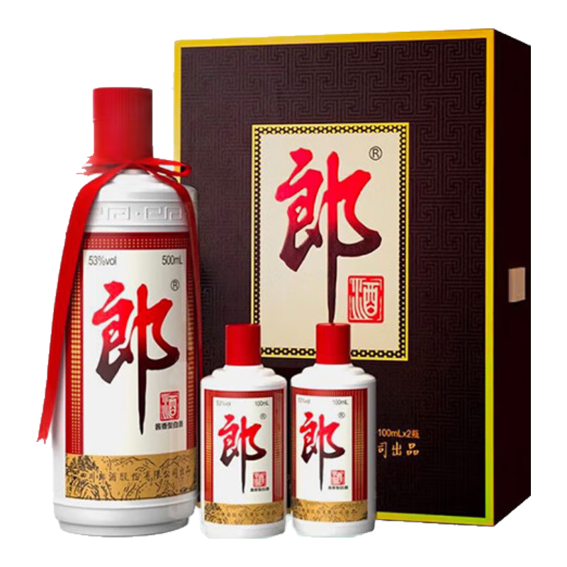 再降价、PLUS会员、京东百亿补贴：LANGJIU 郎酒 郎牌 郎酒子母郎礼盒 53度酱