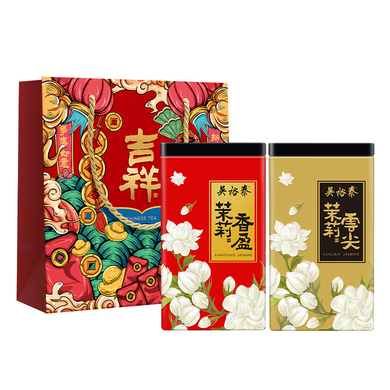 吴裕泰 茉莉花茶特种浓香型 绿茶冷泡 香云组合 共360g 136.35元（需用券）