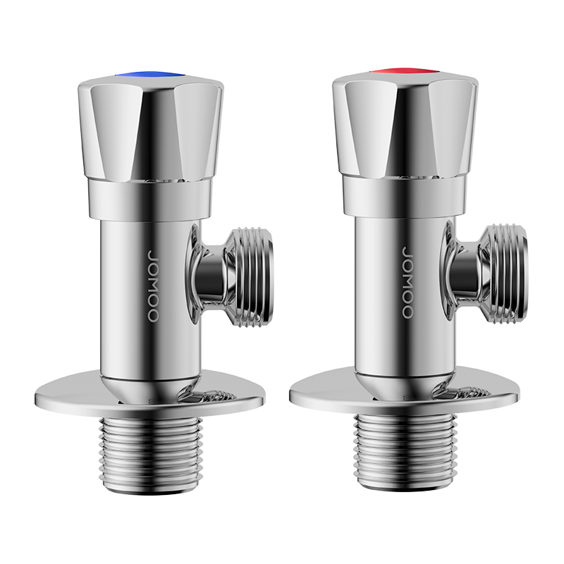 九牧 铜合金加厚角阀三角阀1冷1热套装 02064-1C-1 39.8元