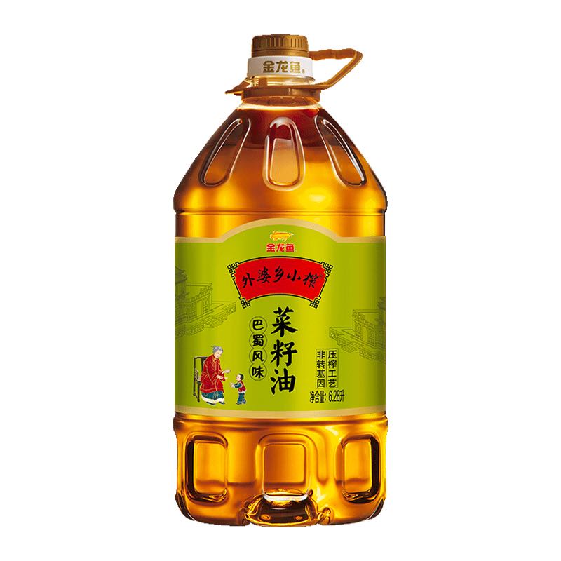 金龙鱼 外婆乡小榨 菜籽油 巴蜀风味 6.28L 66.9元