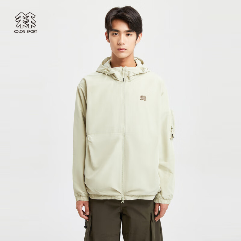 KOLON SPORT 可隆休闲夹克 男子户外露营系列运动防泼水休闲外套 LHJK3AT697-LK 130