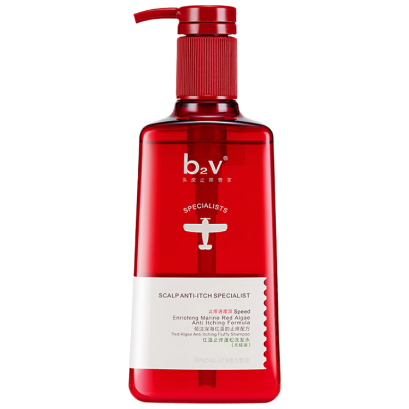 B2V 红藻止痒蓬松无硅油洗发水 400ml 14.93元