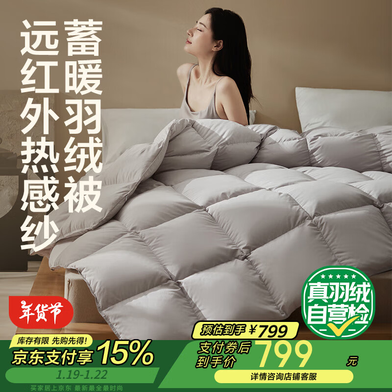 网易严选 蓄暖A类 50%白鹅绒羽绒被 150*200cm 617.29元（需用券）