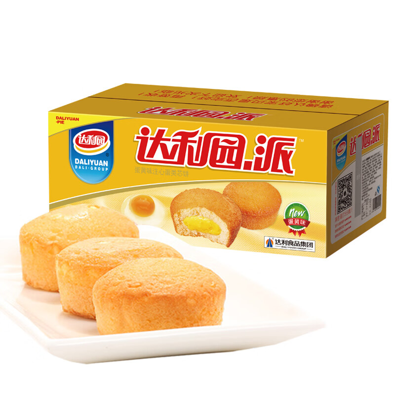 达利园 注心蛋黄派1350g休闲零食整箱装早餐面包 32.9元（需用券）