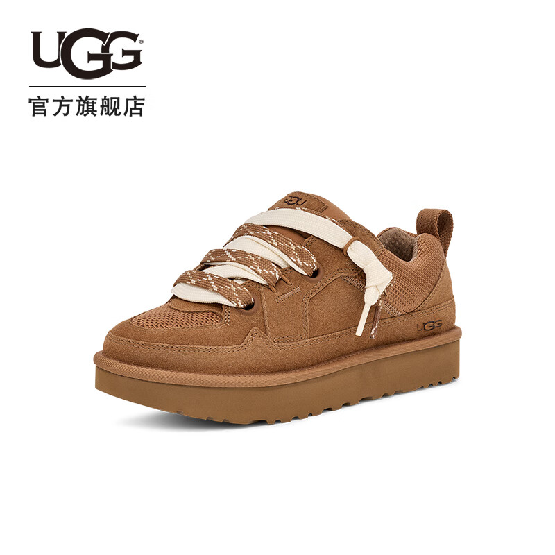 UGG 春季女士双色系带街头款休闲鞋明星同款 1168890CHE|栗色 37 1199元