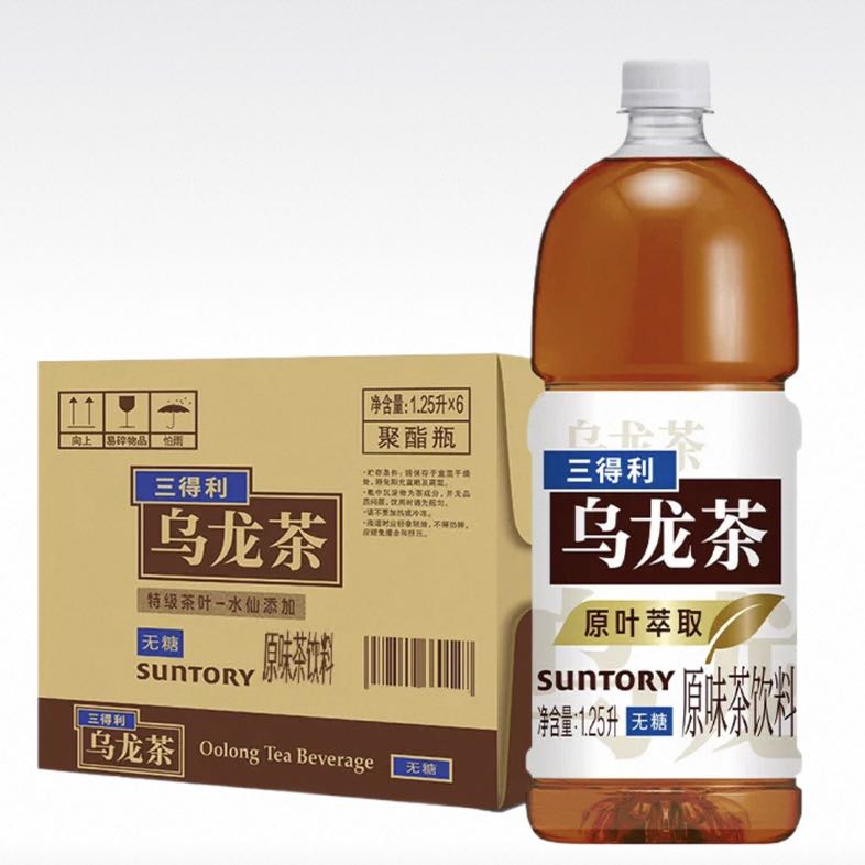 三得利 无糖 乌龙茶饮料1.25L*6 24.61元